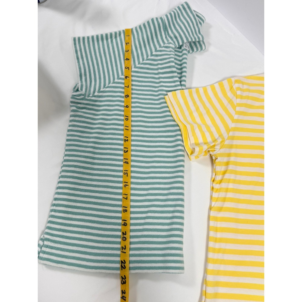 Free Assembly Striped T-Shirt Bundle Yellow Ringer Tee & Green V-Neck Terry Top - Picture 6 of 16
